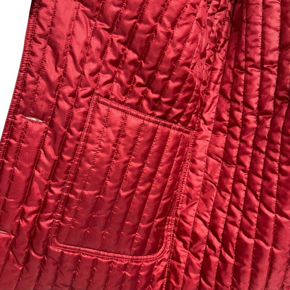 Carol Cohen Studio 100% Silk Jacket Reversible Red Floral Quilted S - Picture 7 of 9